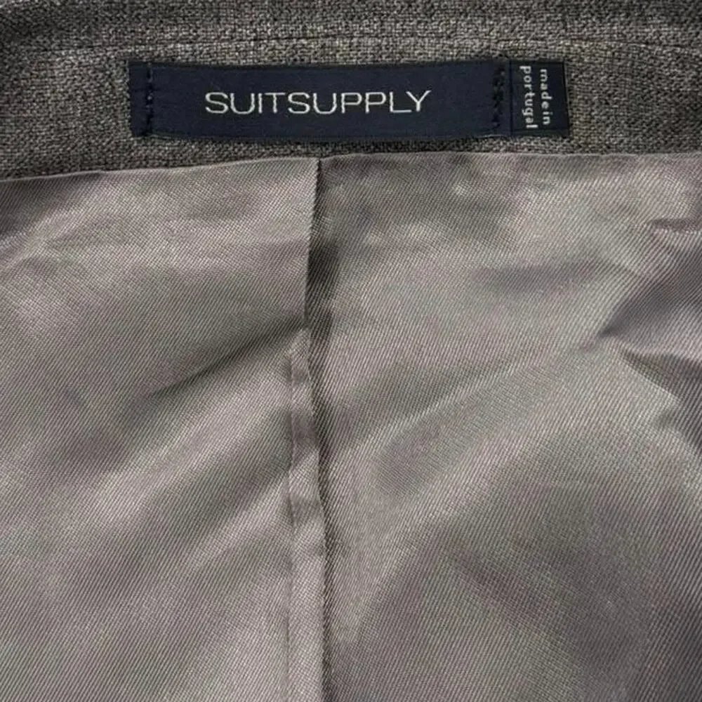 Suitsupply Slim Pure Wool Lazio Single-Breasted Blazer Suit Jacket Size 40